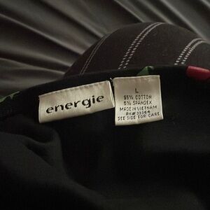 Black and red cherry print Sleeves halter dress